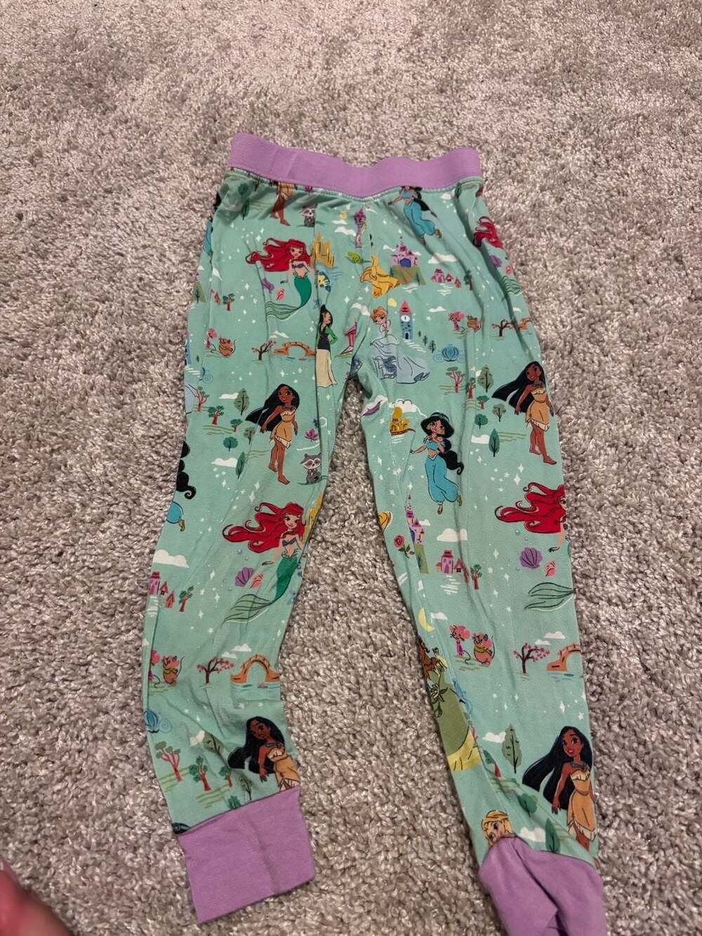Disney Princess Pajama Pants Size 12-18 Months Mint Green
